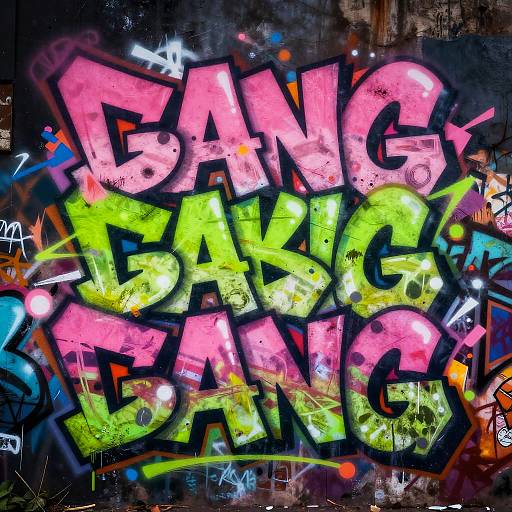 Chaotic Neon Graffiti Typography Generator