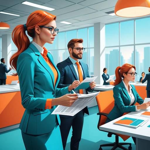 Professional Team Working in Modern Office