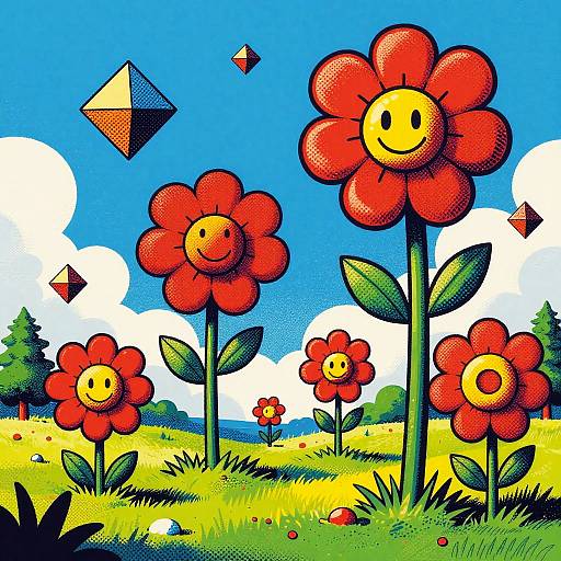 Pop Art Surreal Landscape