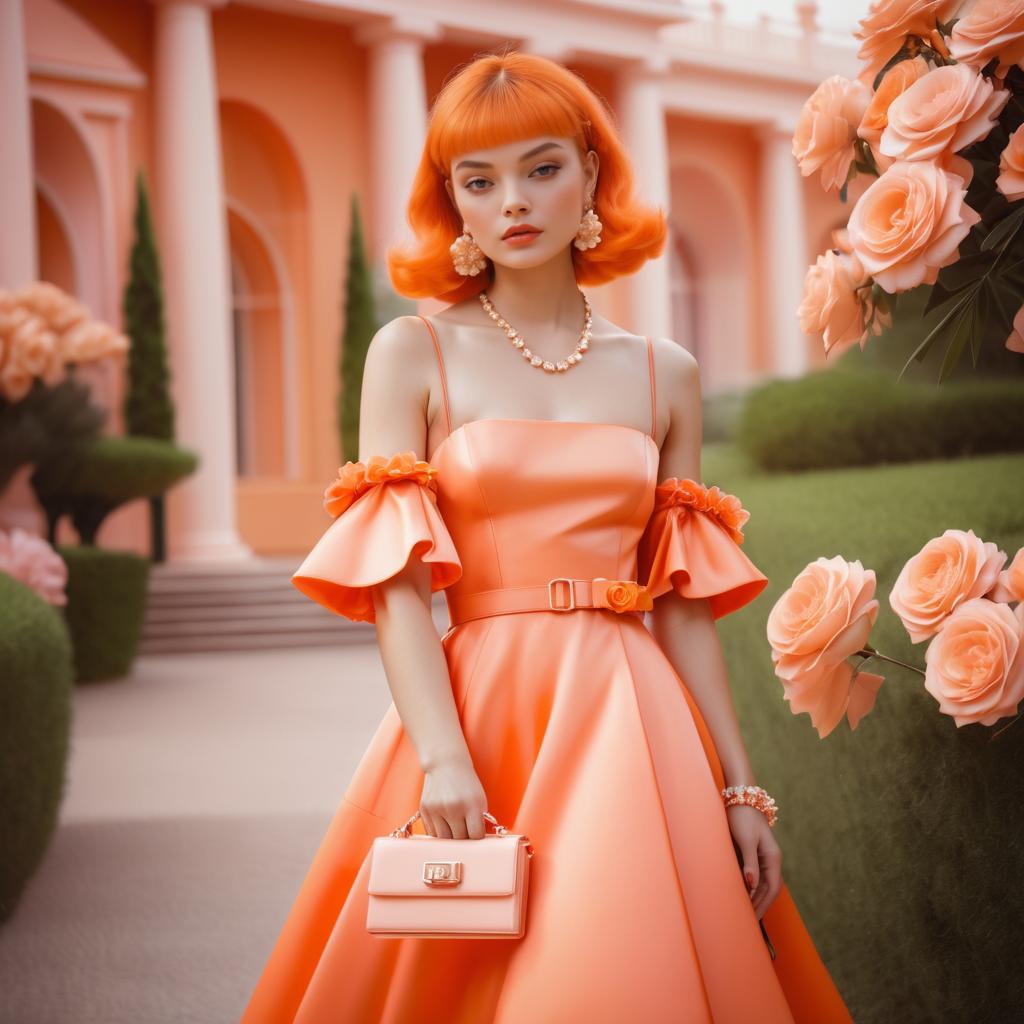 Kawaii Fashion Model in Balenciaga Dress