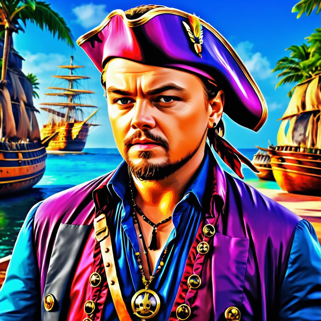 Leonardo DiCaprio as a Bold Pirate