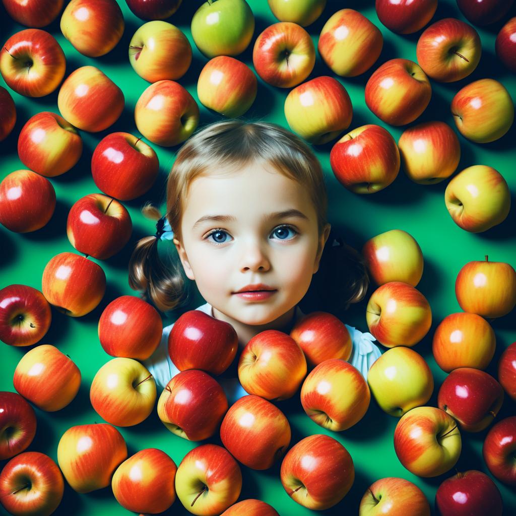 Vibrant Portrait of Apple Child