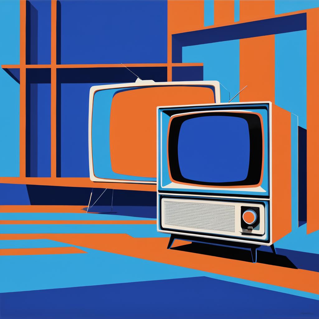 Retro Television in Warhol's Style