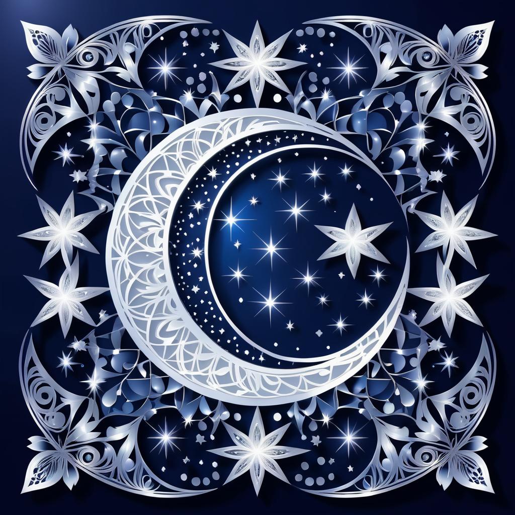 Whimsical Moon and Star Motifs Design