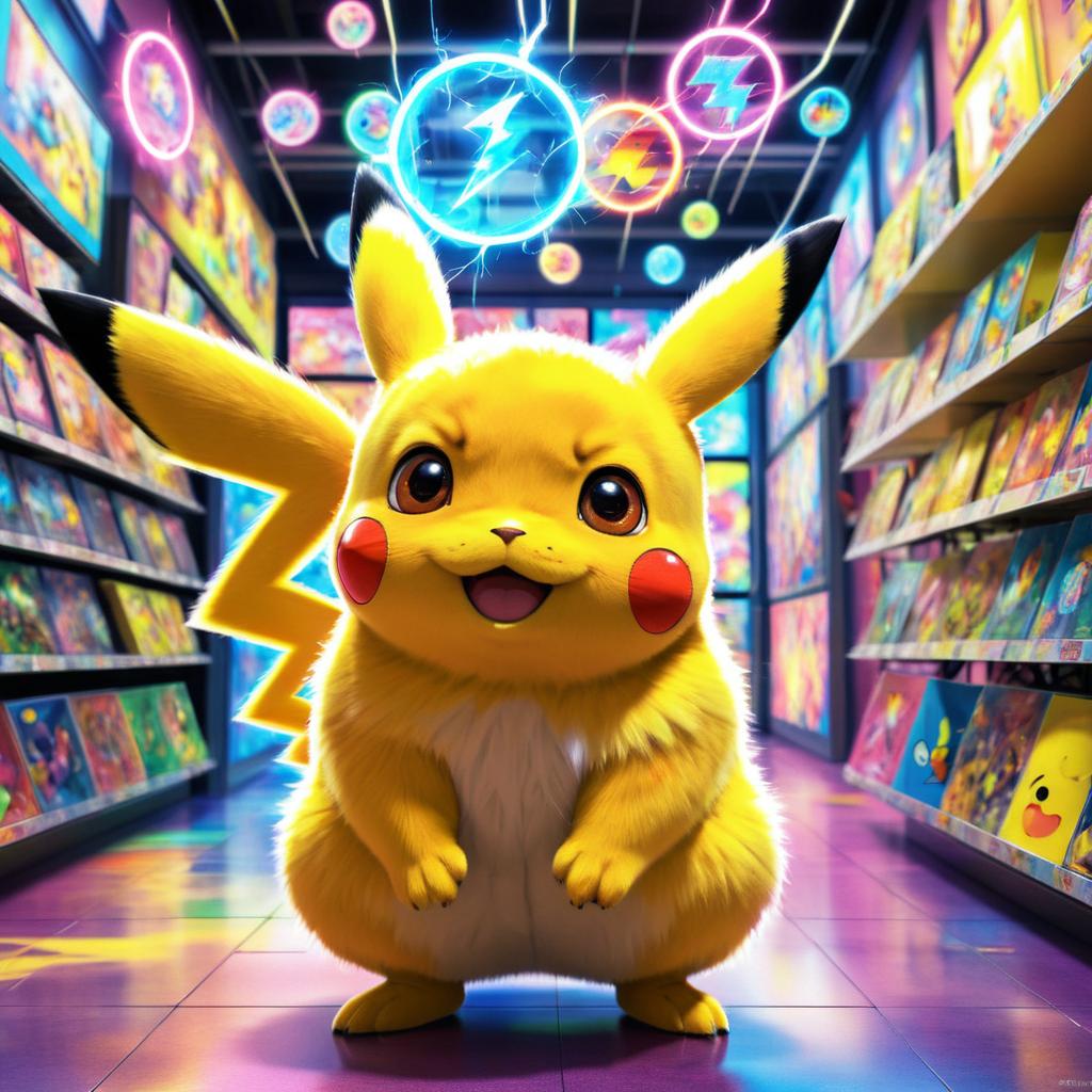 Confused Pikachu in Pokémon Center