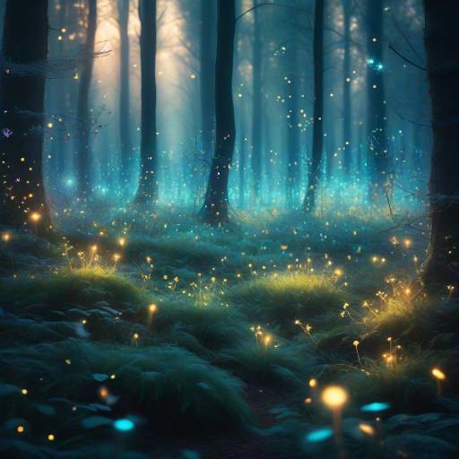 Enchanted Dawn in a Dreamy Forest