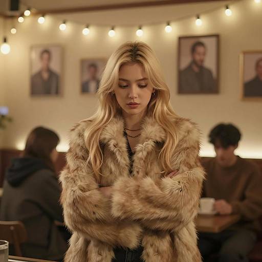 Warmly Lit Portrait of a Young Woman