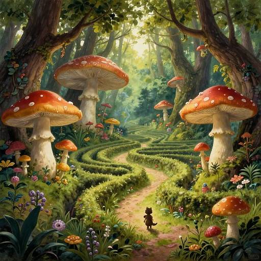 Vintage Fairy Tale Woodland Labyrinth