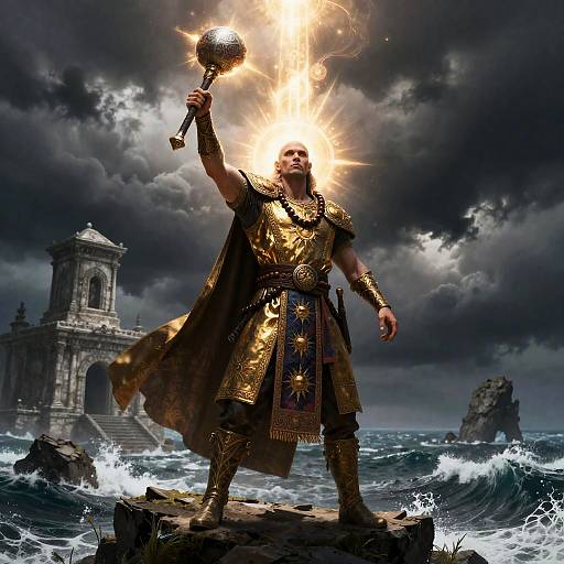 Aasimar Warpriest Summoning Pillar of Light