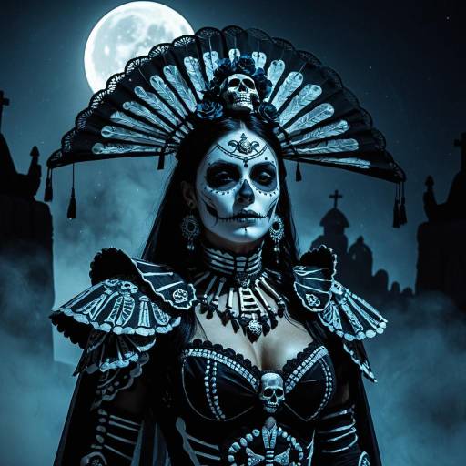 Female Shadow Priestess in Skeletal Armor