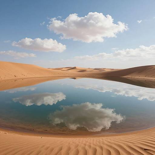 Surreal Desert Pool Defying Gravity