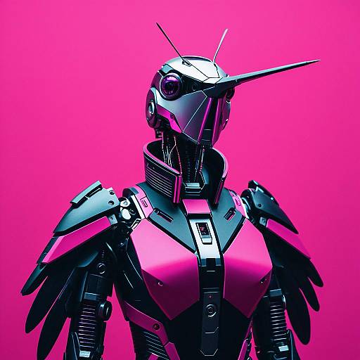 Cyberpunk Robotic Hummingbird Portrait