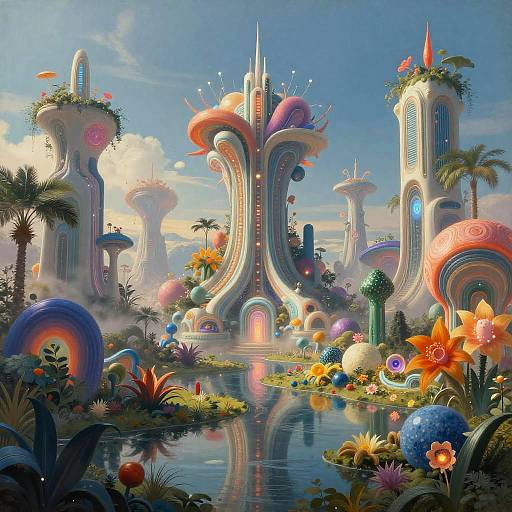 Surreal Futuristic Landscapes Generator