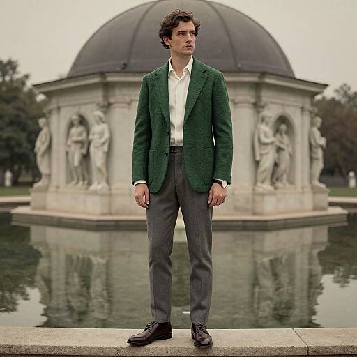 Elegant Man in Classic Architectural Setting