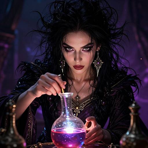 Dark Witch Brewing Potion Masterpiece