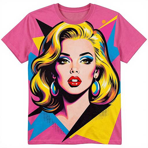 Pop Art Blonde Woman T-Shirt Design