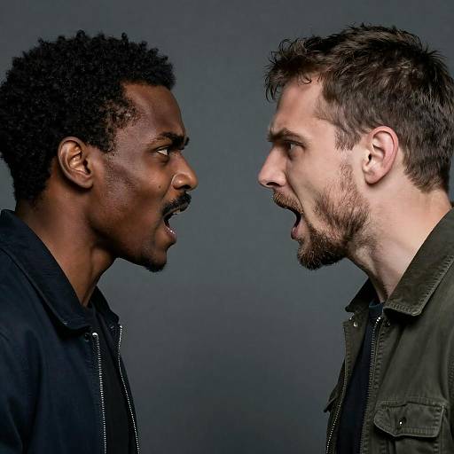 Confrontation: Intense Facial Expressions