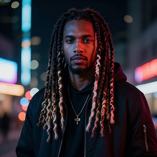 Urban Warrior with Neon Dreadlocks