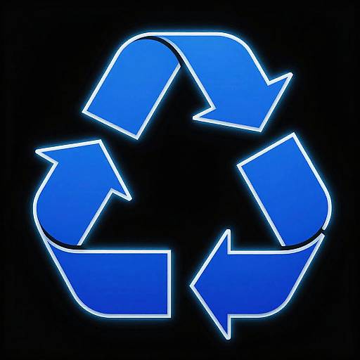 Electrified Blue Recycle Logo