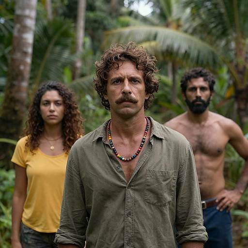 Tropical Adventure: Three Jungle Explorers