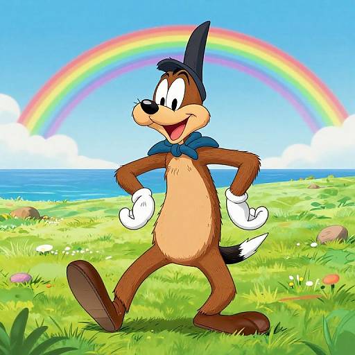 Wile-E-Coyote Dancing in Nature