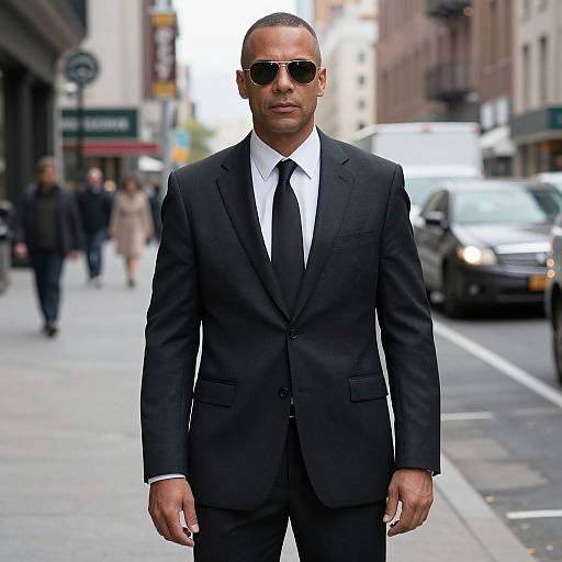 Mafia Man in Suit on Street