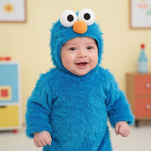 Newborn in Blue Sesame Costume