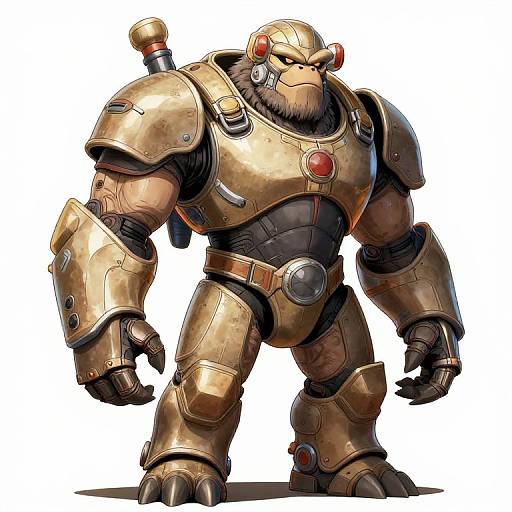 Armored Yeti in Nihei-Inspired Style