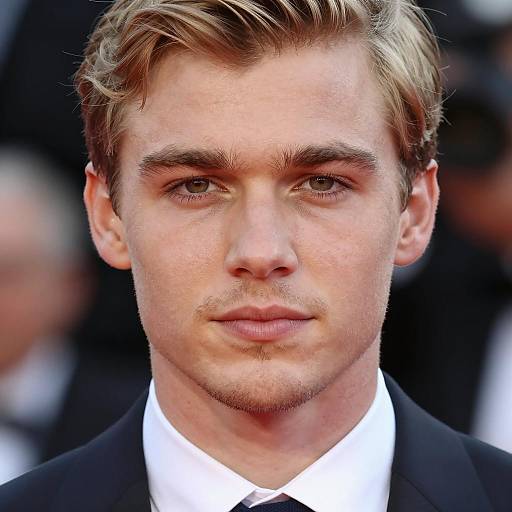 Elegant Young Man in Dark Suit