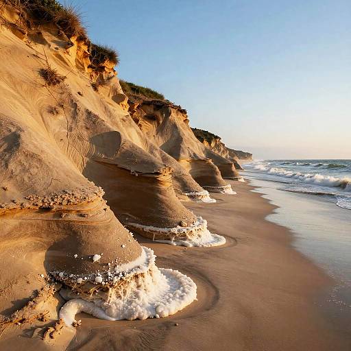 Photorealistic Oceanfront Sandstone Bluffs