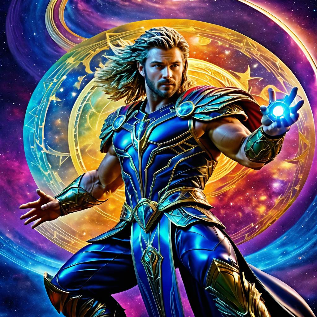 Celestial Guardian: Chris Hemsworth's Epic Form