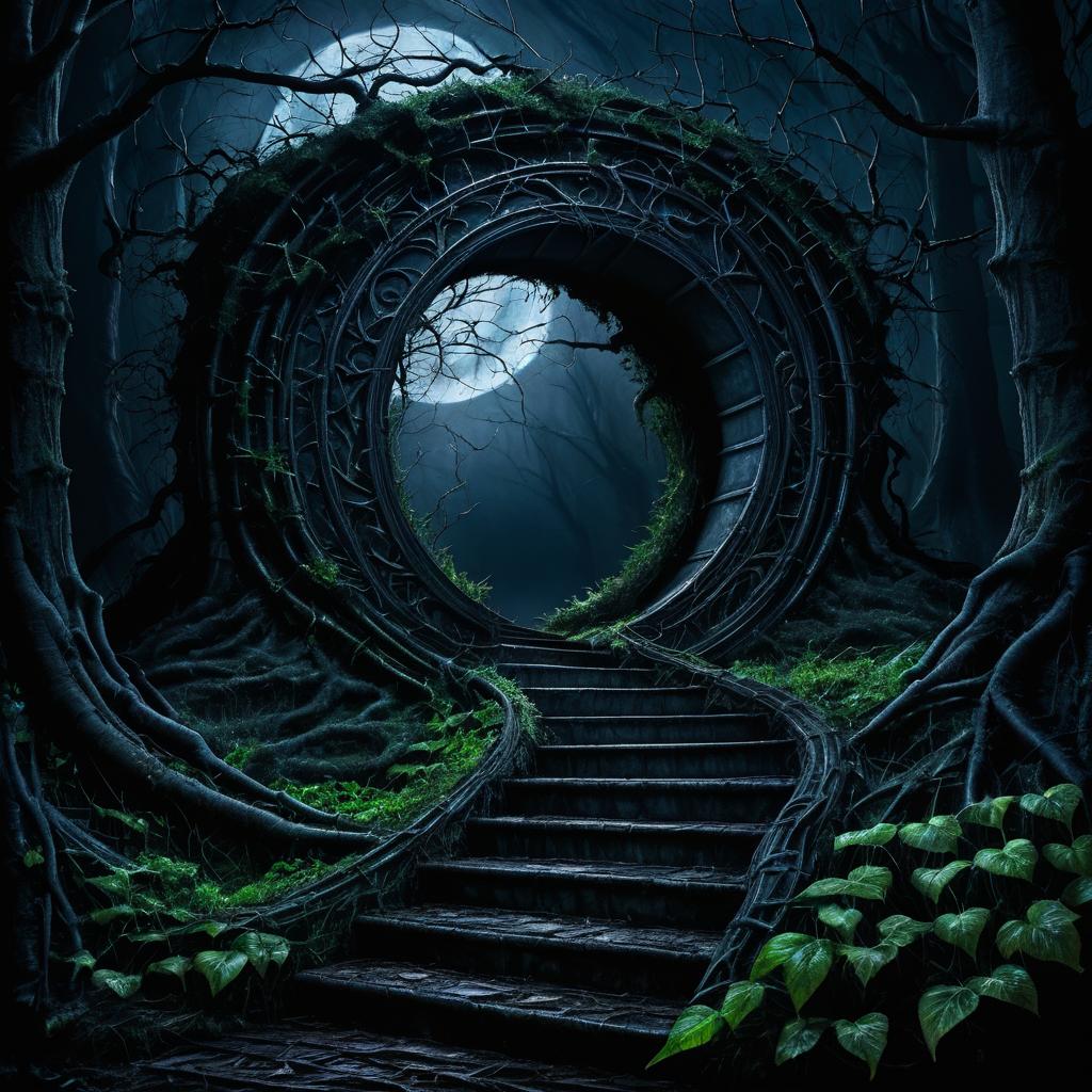 Ominous Staircase and Portal Art