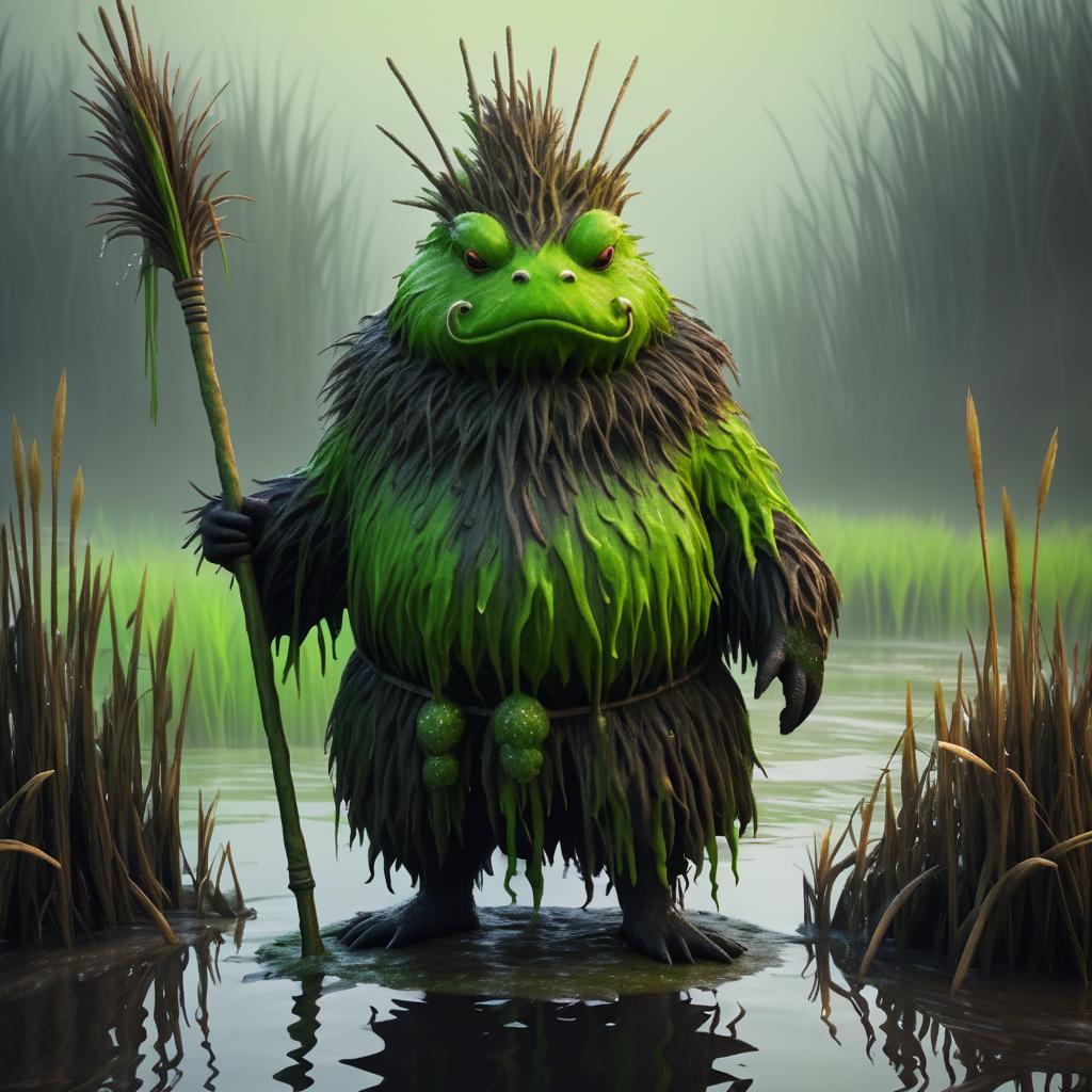 Surreal Amphibian River Creature Concept Art