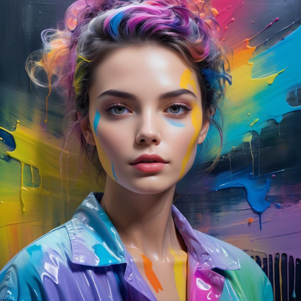 Vibrant Portrait of a Painter's Essence