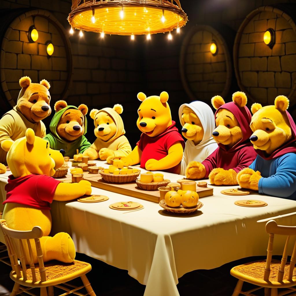 Winnie the Pooh's Humorous Last Supper