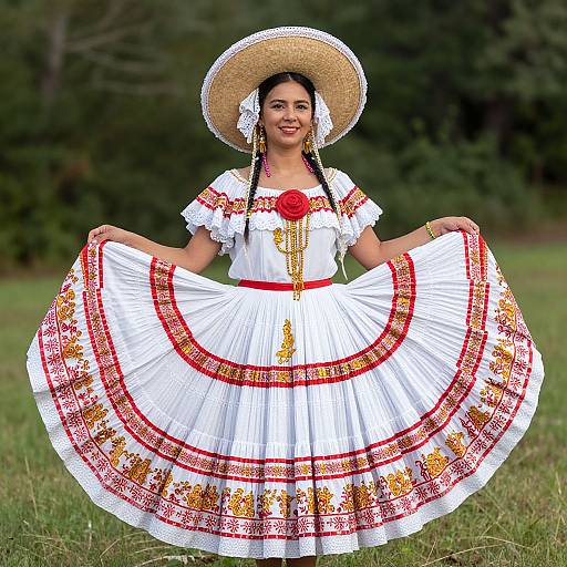 Woman in Traditional American Costume
