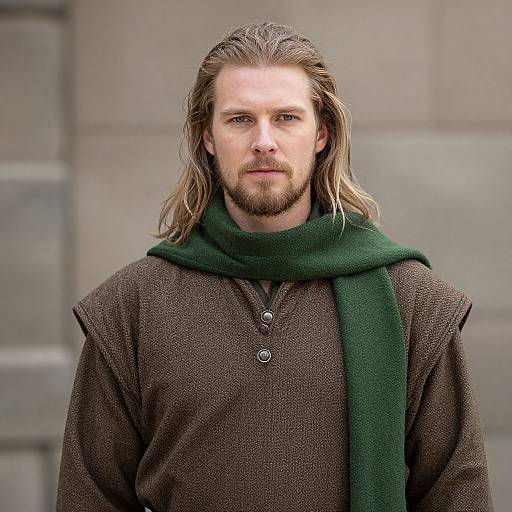 Medieval Man with Blonde Hair