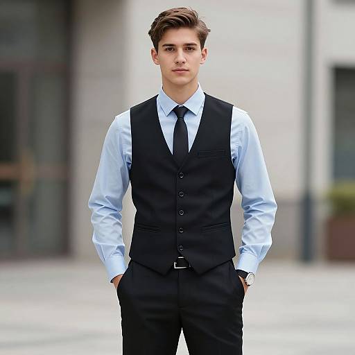 Realistic Casual Business Outfit Male