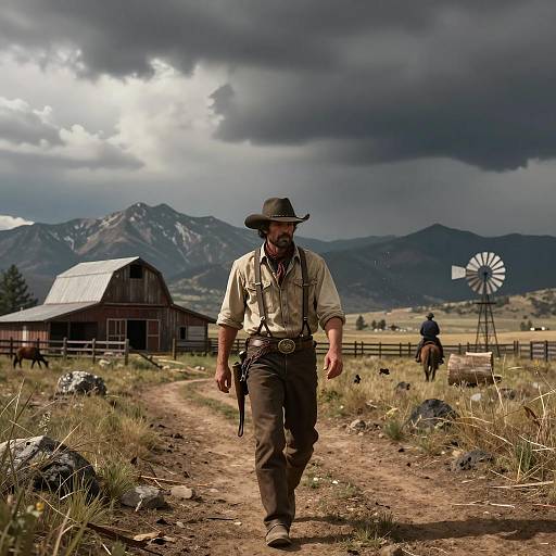 Epic Stormy Chase in Western Landscape