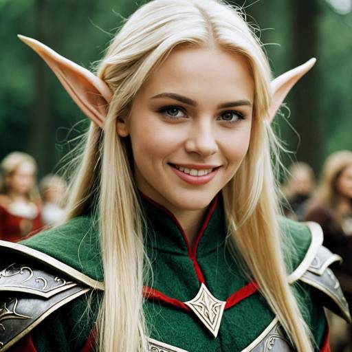 Blonde Elf Warrior in Costume