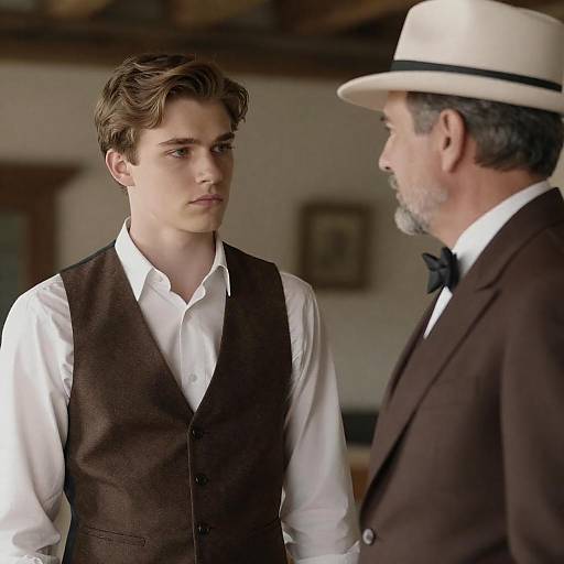 Rustic Portrait of Two Men in Contrast