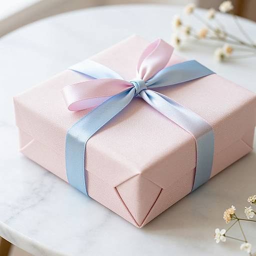 Elegant Caja with Colorful Ribbons