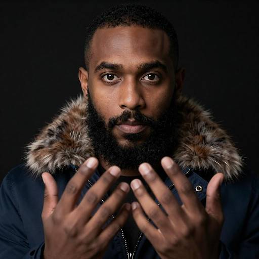 Intense Portrait of a Bearded Man