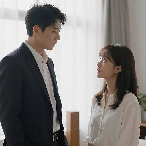 Intimate Moment in Bright Room