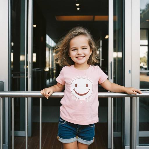 Smiling Toddler Girl in Pink T-shirt