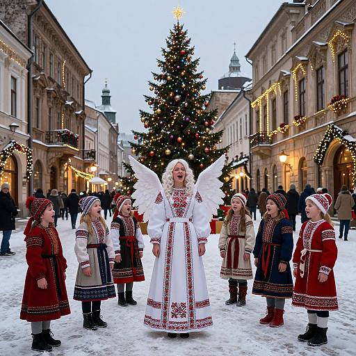 Festive Christmas in Lviv Cityscape