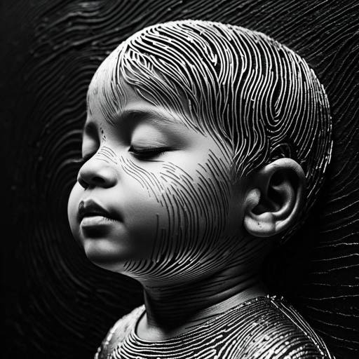 Fingerprint Baby Face Sculpture