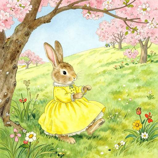 Neural Implant Rabbit in Spring Dress