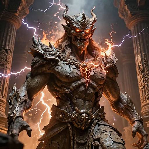 Epic Mythological God Monster Portrait