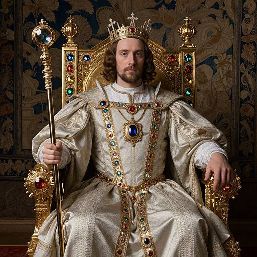 Regal Renaissance Monarch Portrait
